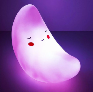 Lampka nocna Księżyc LED RÓŻOWA
