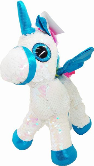 Maskotka Cekinowy Jednorożec - 29 cm