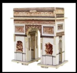 Drewniane Puzzle 3D - Łuk Triumfalny