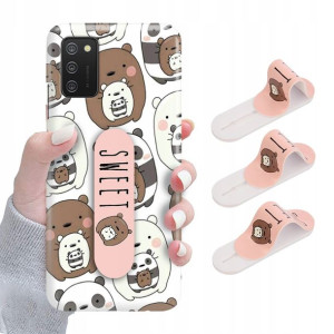 Etui + Uchwyt do SAMSUNG A03s EU Obudowa Wzory