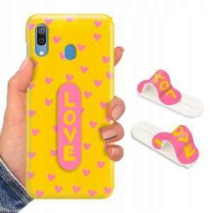 Etui + Uchwyt do SAMSUNG A30 Obudowa Premium Wzory