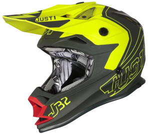 Kask JUST1 J32 KIDS VERTIGO grey-red-fluo yellow YM