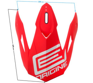 Daszek kasku ORIGINE HERO PEAK MX red-white