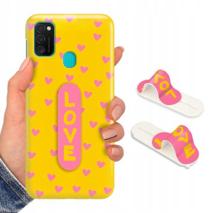 Etui + Uchwyt do SAMSUNG M21 Obudowa Premium Wzory