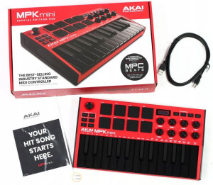 Akai Mpk Mini Mk3 Red + Soft I Usb Nowość W 24h