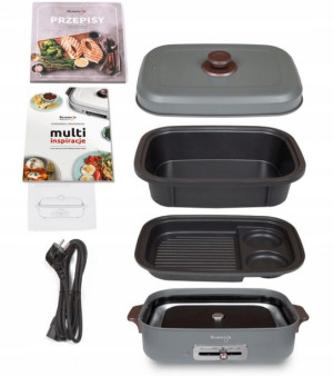 Multigrill Elektryczny Kuvings Styl Retro Grafit