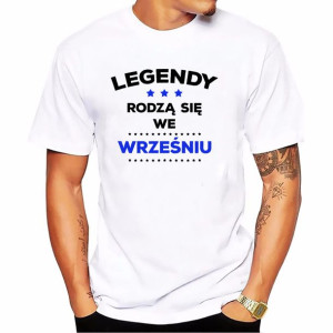 Koszulka MĘSKA Biała r. XXL LEGENDY RODZĄ SIĘ 09