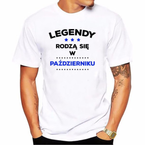 Koszulka MĘSKA Biała r. XXXL LEGENDY RODZĄ SIĘ 10