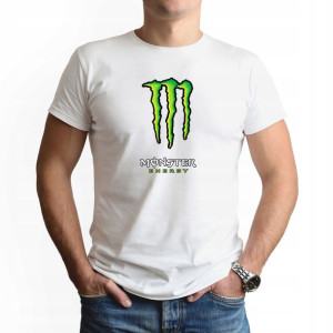 Koszulka MĘSKA Biała rozm L wzór MONSTER ENERGY