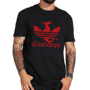 Koszulka MĘSKA Czarna rozm M nadruk DRACARYS 01