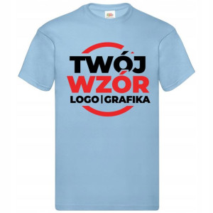 Koszulka Męska Niebieski KREATOR TWÓJ WZÓR LOGO XL