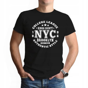 Męski Podkoszulek Koszulka Czarny 3XL NYC 02