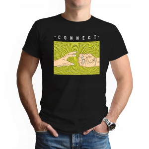 Męski Podkoszulek Koszulka Czarny XXL CONNECT 01