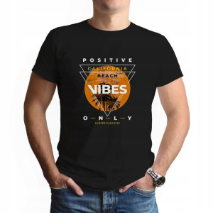 Męski Podkoszulek Koszulka M POSITIVE VIBES 01