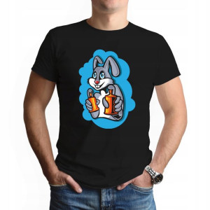 Męski Podkoszulek Koszulka roz L KRÓLIK BUNNY 01