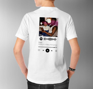 Modna Koszulka Męska 3XL BIAŁY TYŁ QR SPOTIFY 24