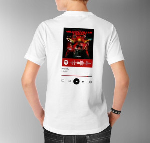 Modna Koszulka Męska 3XL BIAŁY TYŁ QR SPOTIFY 4