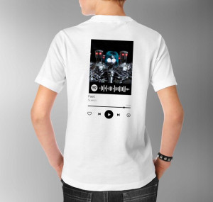 Modna Koszulka Męska 3XL BIAŁY TYŁ QR SPOTIFY 65