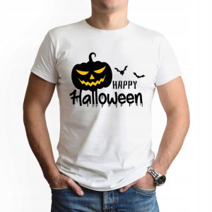 Modna Koszulka Męska BIAŁA XXXL wzór HALOWEEN 06