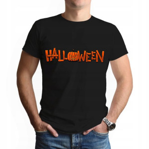 Modna Koszulka Męska CZARNA XL wzór HALOWEEN 04