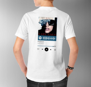 Modna Koszulka Męska L BIAŁY TYŁ QR SPOTIFY 56