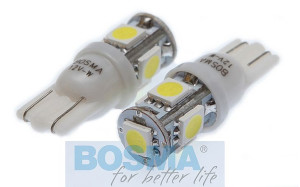 Żarówka Bosma 12v 4*led Smd5050 T10 White 6000k Blister