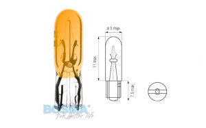 Żarówka BOSMA 12V 1,2W T05 ORANGE 4438  10 szt