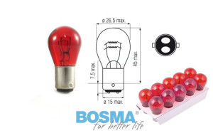 Żarówka Bosma 12v 21/5w Bay15d Red (4148) Op10 Szt