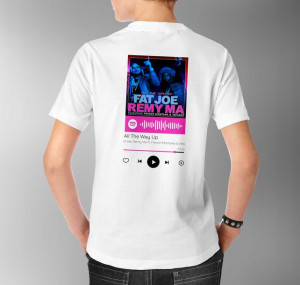 Modna Koszulka Męska M BIAŁY TYŁ QR SPOTIFY 67
