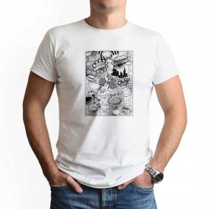 Modna Koszulka Męska nadruk 3XL wzór KOMIKS 01