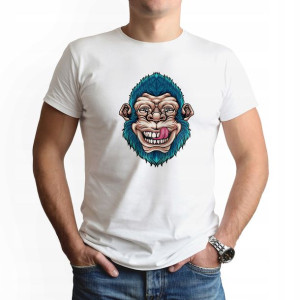 Modna Koszulka Męska nadruk M MONKEY MAŁPKA 04