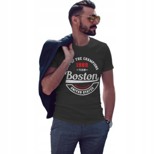 Modna Koszulka Męska rozm XXL wzór BOSTON 01