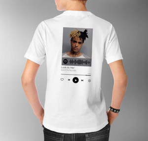 Modna Koszulka Męska XXL BIAŁY TYŁ QR SPOTIFY 74