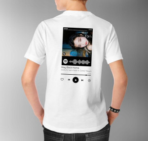 Modna Koszulka Męska XXL BIAŁY TYŁ QR SPOTIFY 82