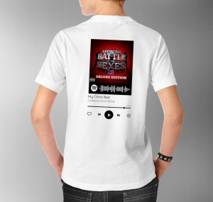 Modna Koszulka Męska XXL BIAŁY TYŁ QR SPOTIFY 86