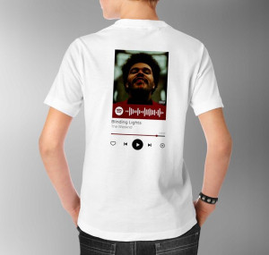 Modna Koszulka Męska XXL BIAŁY TYŁ QR SPOTIFY 88