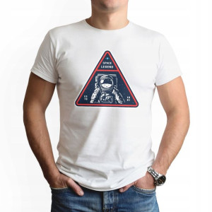 Podkoszulek Męski Biały S nadruk SPACE LEGEND 1