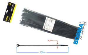 Opaska zaciskowa BOSMA 4,8*370 mm black (100 pcs)