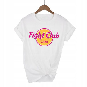 Koszulka DAMSKA Biała rozm M nadruk FIGHT CLUB 01