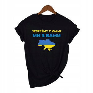 Koszulka Ukraina Jesteśmy Z Wami Wolna Ukraina Xxl