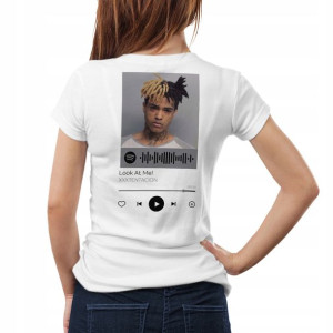 Modna Koszulka Damska S BIAŁA TYŁ QR SPOTIFY 19