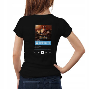 Modna Koszulka Damska XS CZARNY TYŁ QR SPOTIFY 13