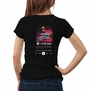 Modna Koszulka Damska XS CZARNY TYŁ QR SPOTIFY 29