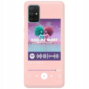 Etui Matowe do SAMSUNG A71 Jasny RÓŻ Spotify Wzory