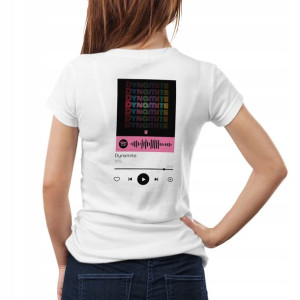 Modna Koszulka Damska XXL BIAŁA TYŁ QR SPOTIFY 52