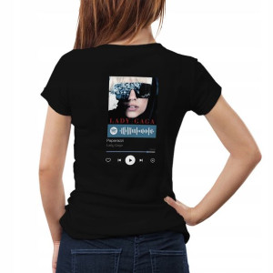 Modna Koszulka Damska XXL CZARNY TYŁ QR SPOTIFY 03