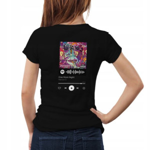 Modna Koszulka Damska XXL CZARNY TYŁ QR SPOTIFY 33