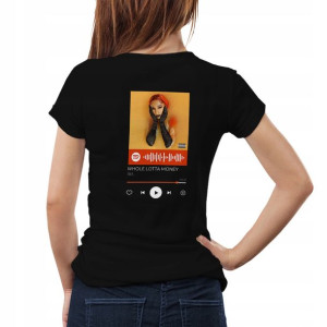 Modna Koszulka Damska XXL CZARNY TYŁ QR SPOTIFY 37
