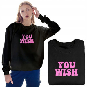Modna Wygodna BLUZA DAMSKA Black Napisy WZORY - XL