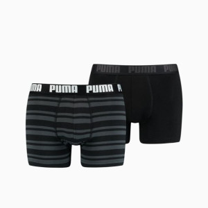 Bokserki męskie Puma Heritage Stripe 2P czarne - 907838-05